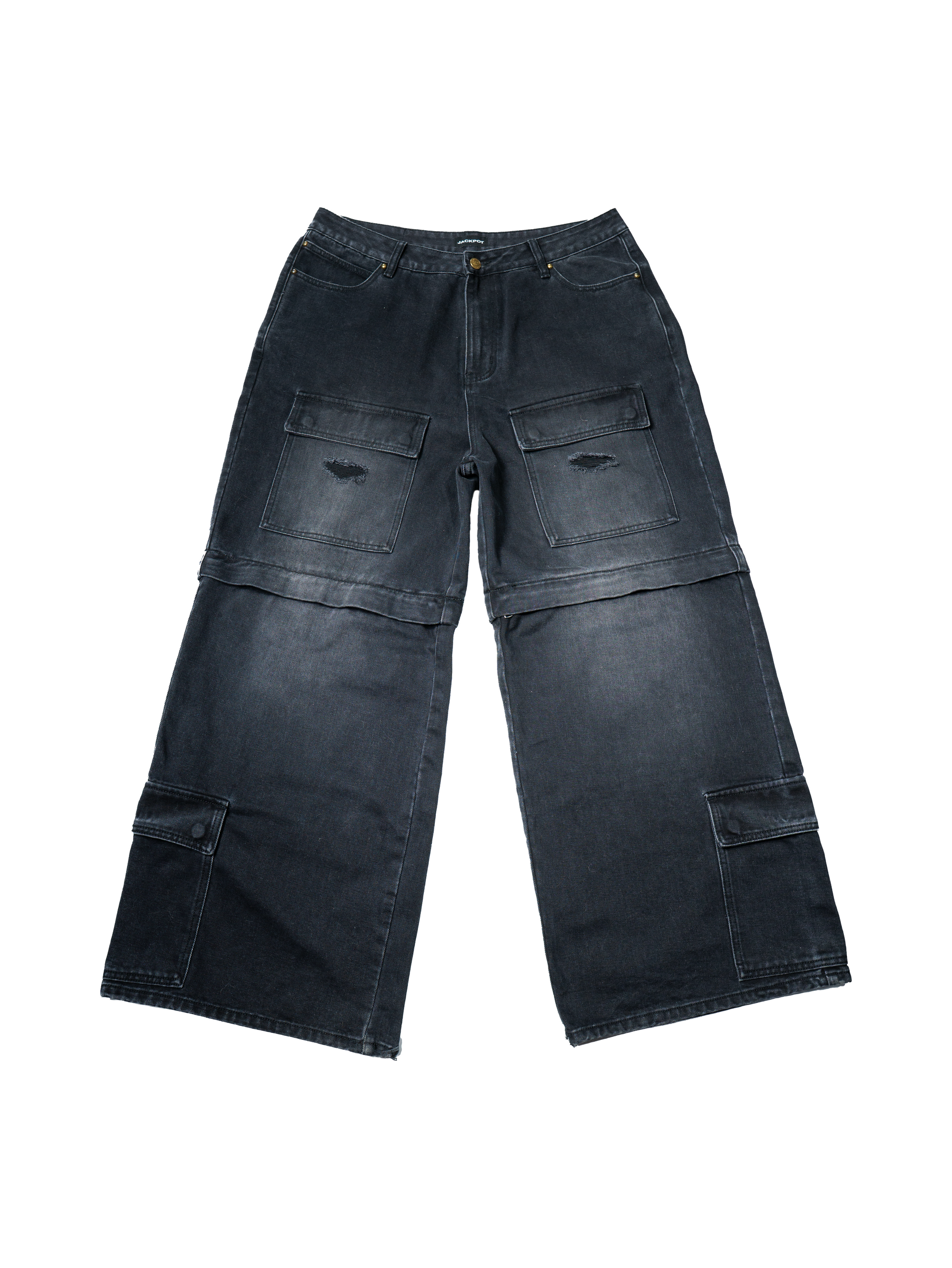 CONVERTIBLE CARGO PANTS 'BLACK'