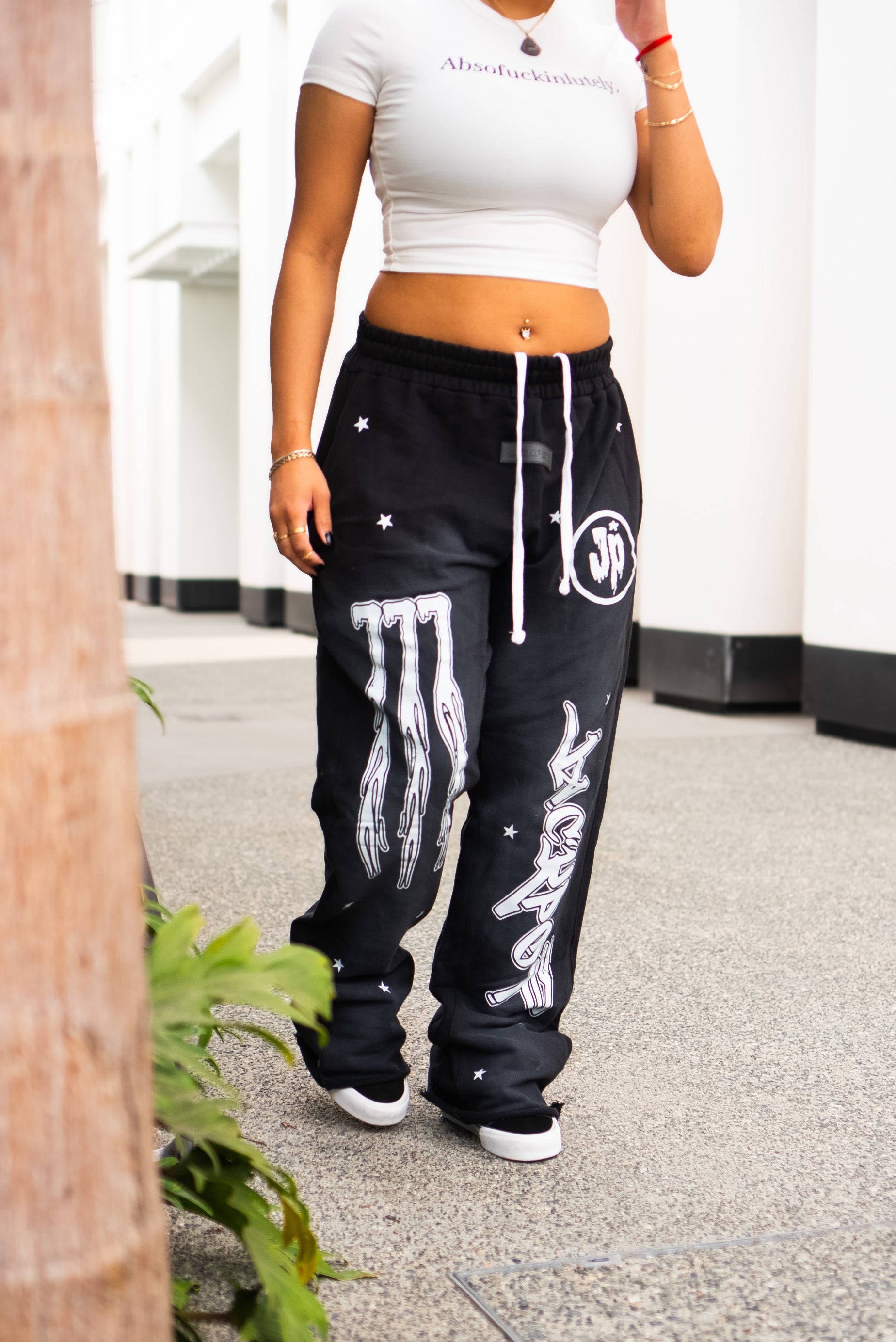 Lucky Latto Flared Sweats (Black)