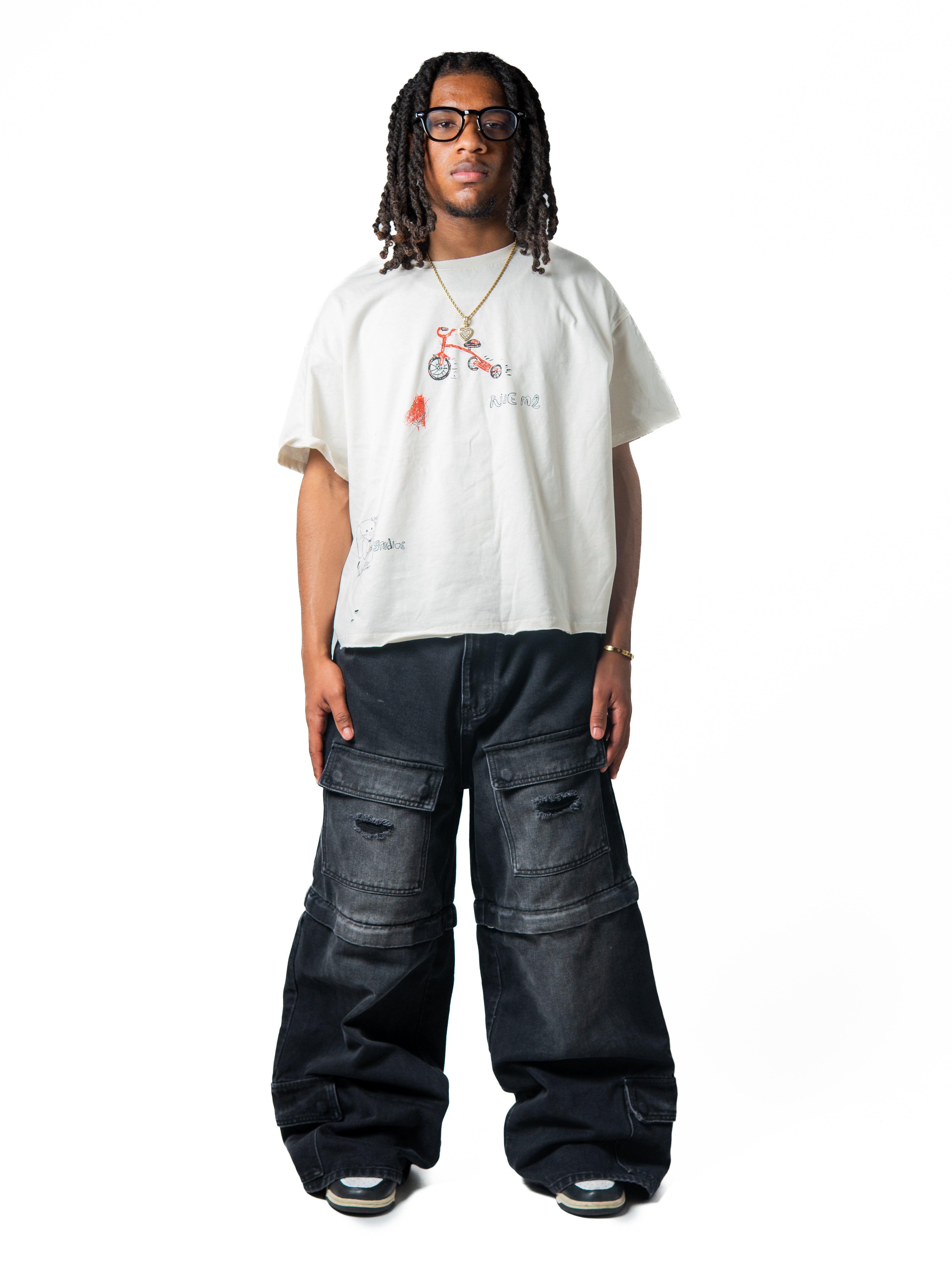 CONVERTIBLE CARGO PANTS 'BLACK'