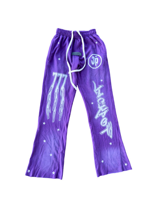 Lucky Latto Flared Sweats (Purple)